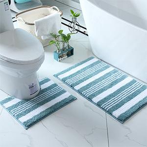 Two-piece Set of Bathroom Two-color Flocked Doormats: The Comfortable and Exquisite Choice for the Bathroom Two-piece Set of Bathroom Two-color Flocked Doormats: The Comfortable and Exquisite Choice for the Bathroom