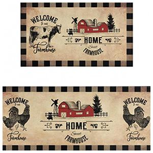 Essential Two-piece Set of Doormats for the Kitchen  