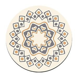 Printed Cup Mat In Table