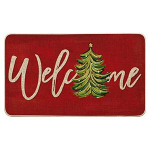 Hello Winter Christmas Mat   