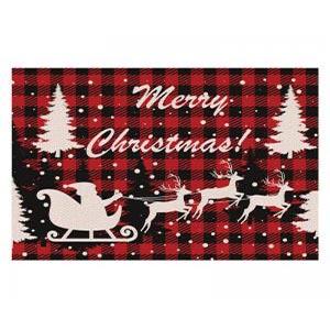 Christmas Snowman Printed Floor Mat  