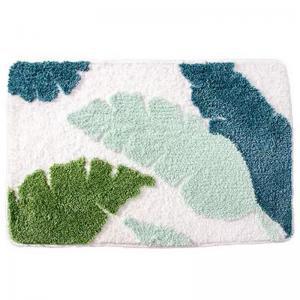 Embroidered Leaf Bath Mat 