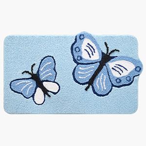 Butterfly Bathroom Floor Mat 
