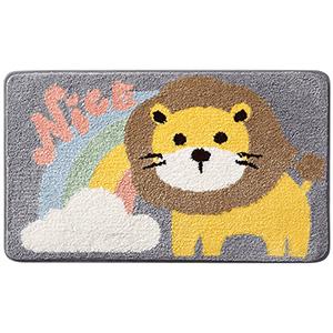 Animal Flocking Bathroom Floor Mat 