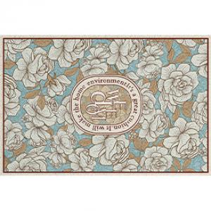 Flowers  Printed PVC Coil Door Mat   