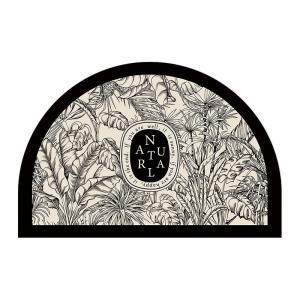 Semi-circular Printed Floor Mat